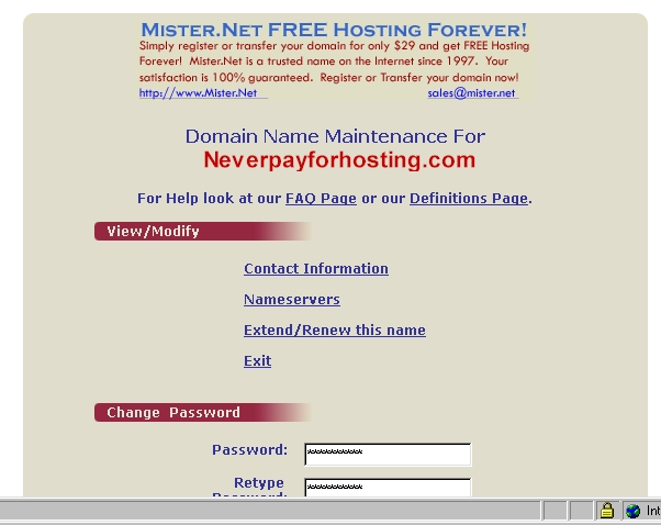 With Mister.Net, You Are The Master Of Your Own Domain